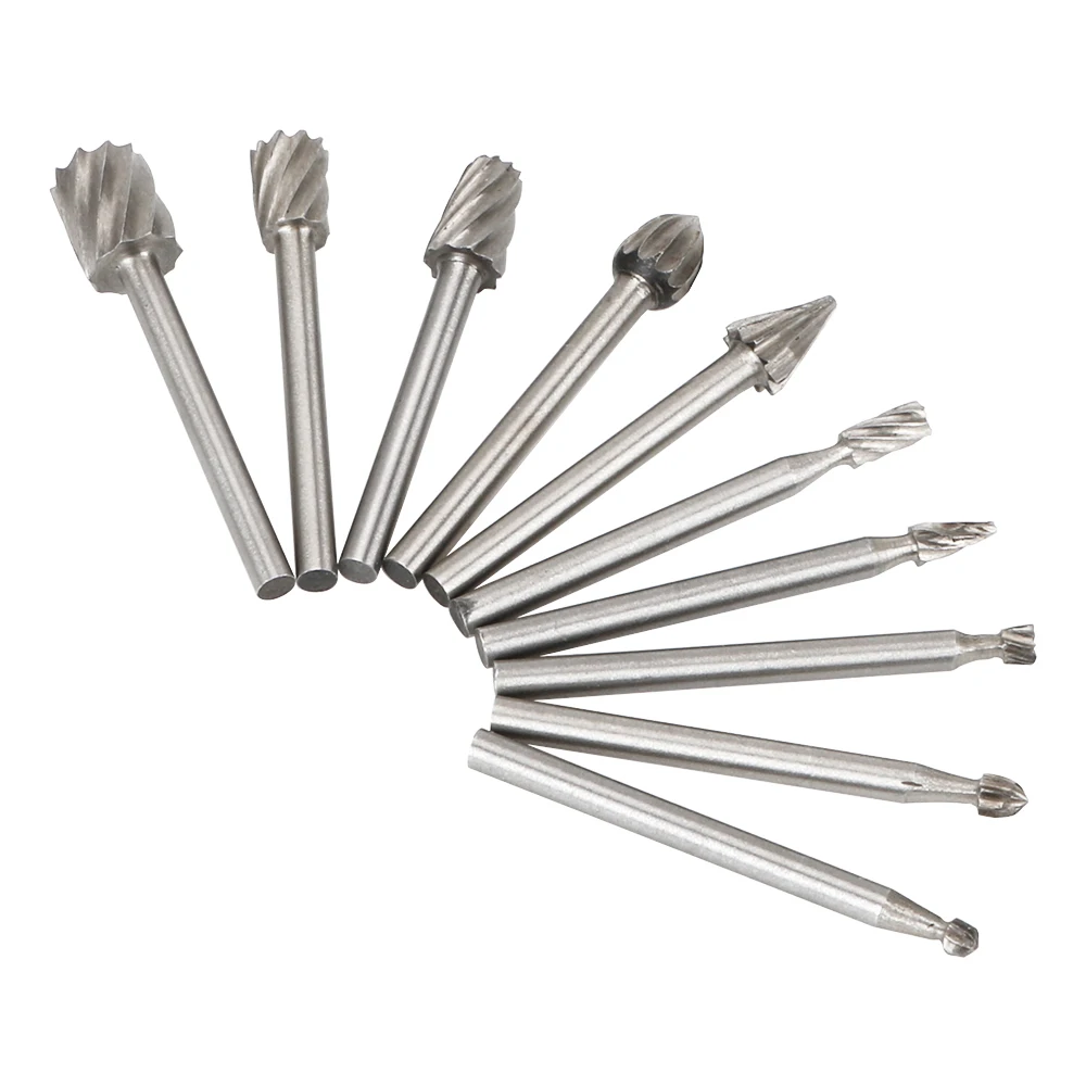 NICEYARD 10pc/Set Drill Bit Spiral Flute High Speed Steel Woodworking Carving Tool Hand Tools Set Rotary Burr 1/8" Shank
NICEYARD 10pc/Set Drill Bit Spiral Flute High Speed Steel Woodworking Carving Tool Hand Tools Set Rotary Burr 1/8" Shank