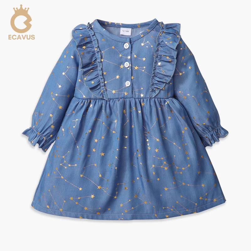 Ecavus Baby Girl Long Sleeve Dress Toddler Girl Star Pattern Lotus Leaf Sleeve Spring Girls Casual Dress Clothes for Newborns
Ecavus Baby Girl Long Sleeve Dress Toddler Girl Star Pattern Lotus Leaf Sleeve Spring Girls Casual Dress Clothes for Newborns