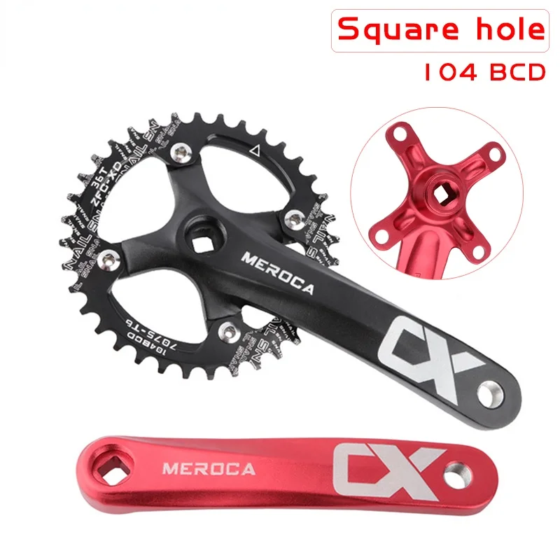 Square Hole Bicycle Crankset 104BCD Aluminum Alloy IXF Square Hole Mountain Bike Crankset 170mm 32T/34T/36T/38T/40T/42
Square Hole Bicycle Crankset 104BCD Aluminum Alloy IXF Square Hole Mountain Bike Crankset 170mm 32T/34T/36T/38T/40T/42