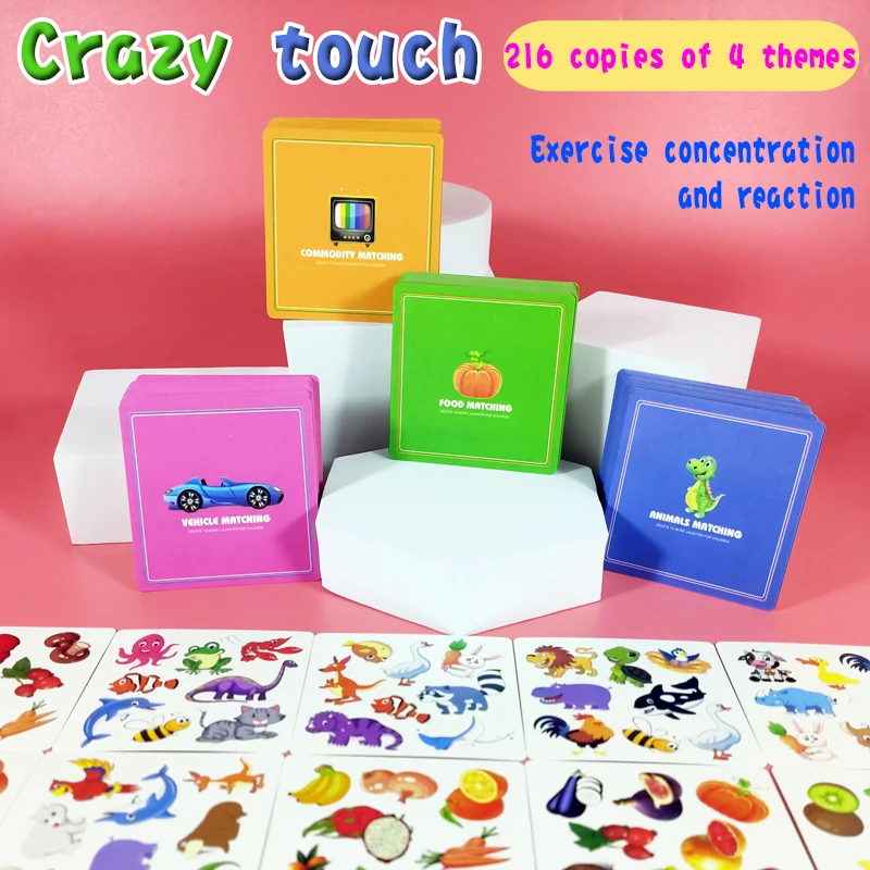 Wholesale Children Educational Cognitive Printing Learning Game Card Mstching game Speed training card
Wholesale Children Educational Cognitive Printing Learning Game Card Mstching game Speed training card