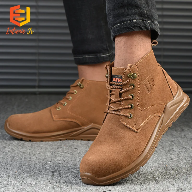 ETIENNE JR Men Safety Shoes High Top Anti Smashing Indestructible Work Shoes Insulated Non-slip Breathable Suede Cowhide Boots
ETIENNE JR Men Safety Shoes High Top Anti Smashing Indestructible Work Shoes Insulated Non-slip Breathable Suede Cowhide Boots