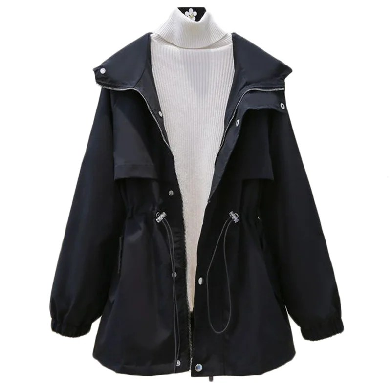 Women's Long Hooded Trench Coat New Spring Autumn Windbreaker Overcoat Korean Loose Tooling Outerwear Female Casual Coat Trend
Women's Long Hooded Trench Coat New Spring Autumn Windbreaker Overcoat Korean Loose Tooling Outerwear Female Casual Coat Trend