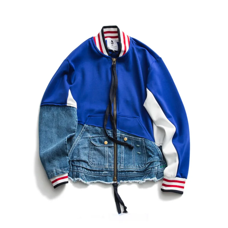 New Vintage Men High Street Cotton Baseball Jackets Washed Streetwear Patchwork Jeans Coats For Male Hip Hop
New Vintage Men High Street Cotton Baseball Jackets Washed Streetwear Patchwork Jeans Coats For Male Hip Hop