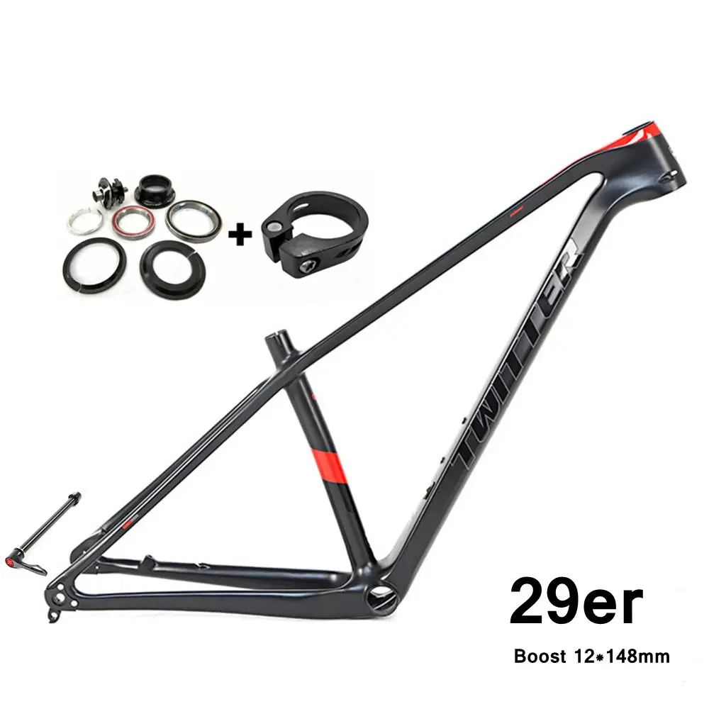 TWITTER pro 29er mtb Carbon Bike Frame Thru axle 148×12 BB92 T1000 full Carbon Mountain Bicycle frames
TWITTER pro 29er mtb Carbon Bike Frame Thru axle 148×12 BB92 T1000 full Carbon Mountain Bicycle frames