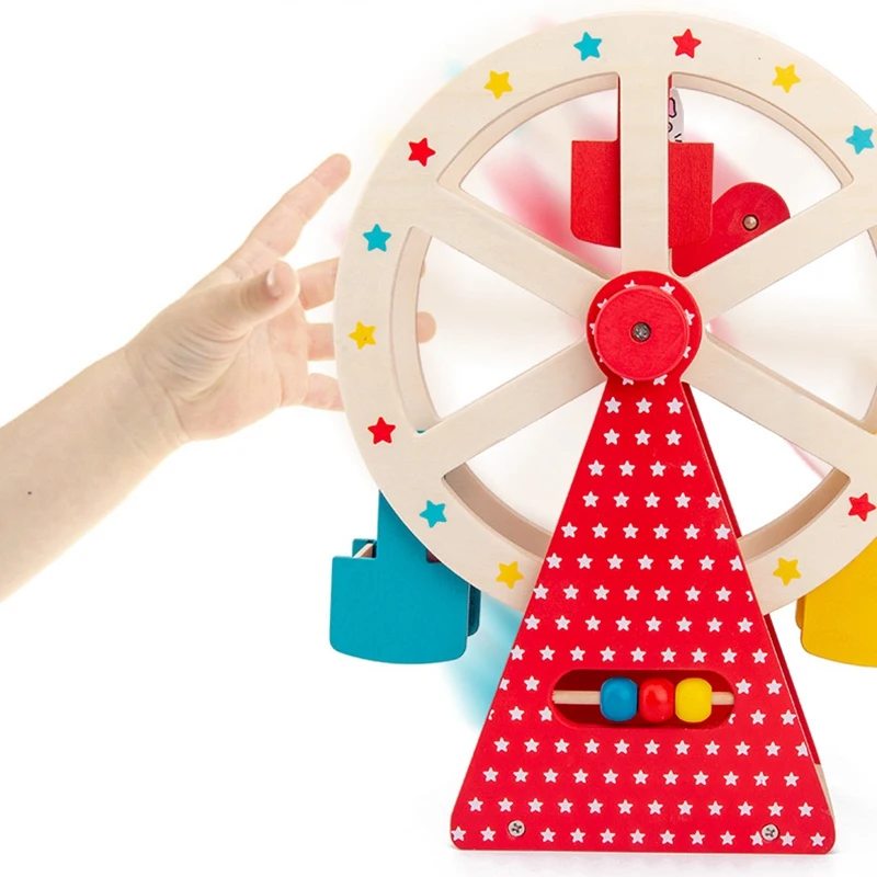 Wooden Ferris Wheel Manual Rotating Toys Kids Educational Table Game Toys Parent-Child Interactive Toy
Wooden Ferris Wheel Manual Rotating Toys Kids Educational Table Game Toys Parent-Child Interactive Toy