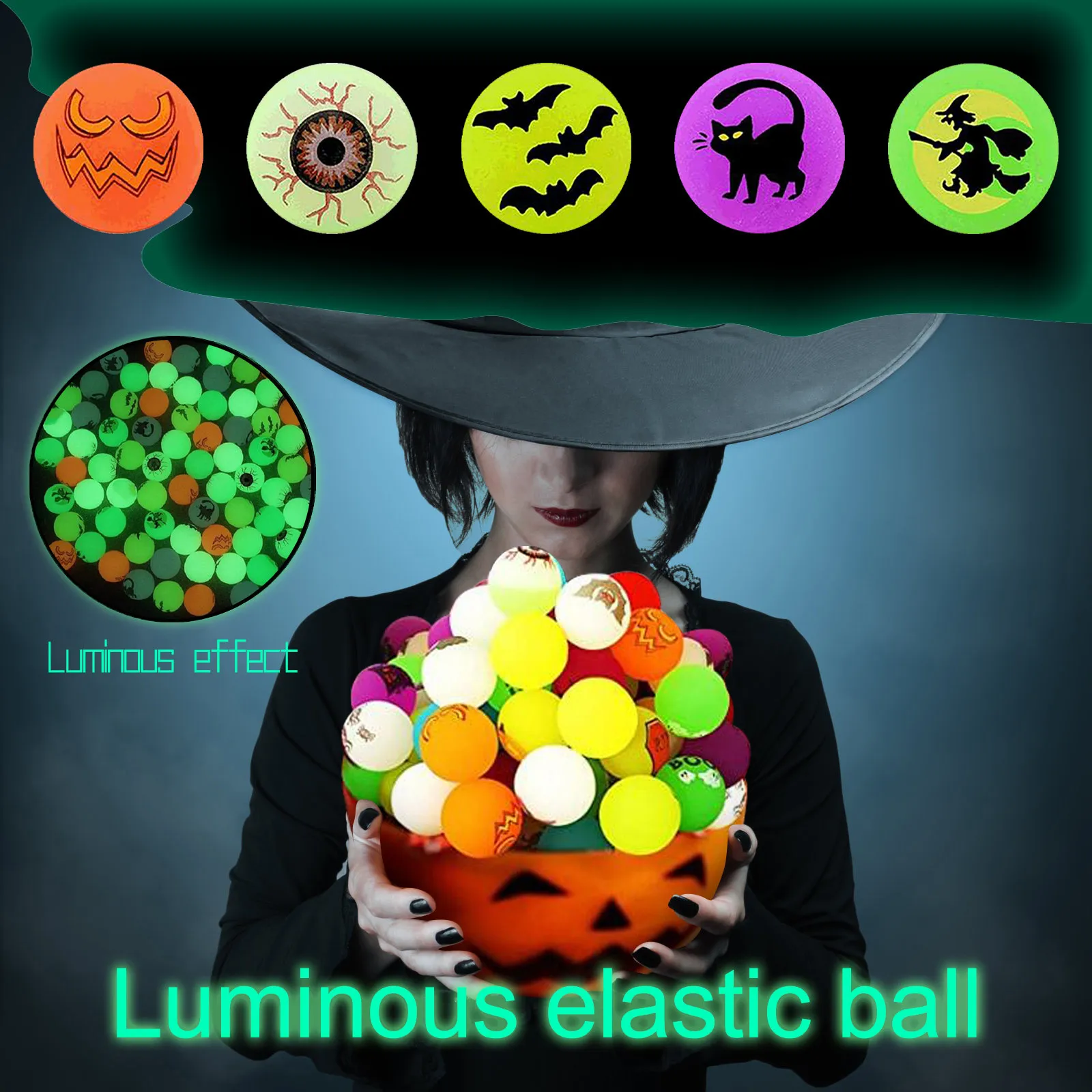 Luminous Bouncy Ball Glowing In The Dark Halloween Theme Design Children Elastic Bouncy Ball Girl Boy Halloween Party Supplies
Luminous Bouncy Ball Glowing In The Dark Halloween Theme Design Children Elastic Bouncy Ball Girl Boy Halloween Party Supplies