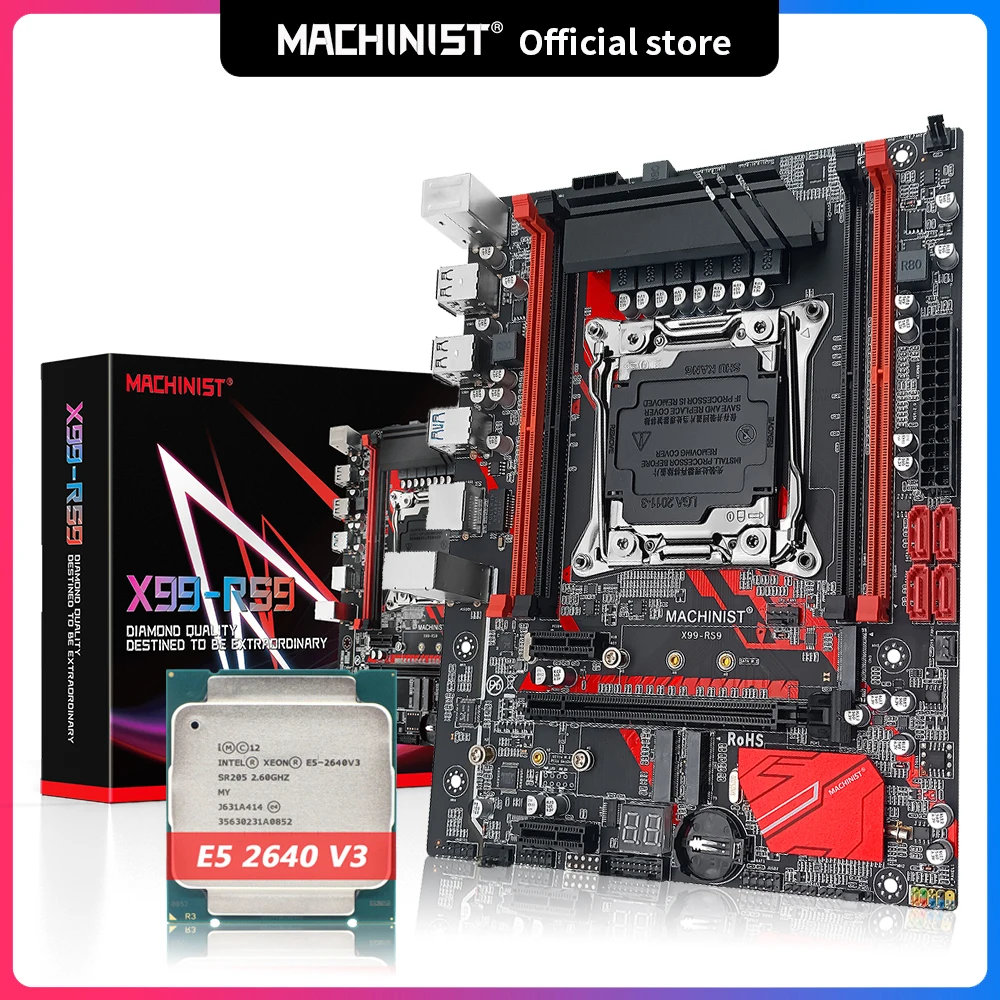 Комплект материнской платы Machinist X99, комплект с процессором Xeon E5 2640 V3 с поддержкой LGA 2011-3, процессор DDR4, память x99 RS9
Комплект материнской платы Machinist X99, комплект с процессором Xeon E5 2640 V3 с поддержкой LGA 2011-3, процессор DDR4, память x99 RS9