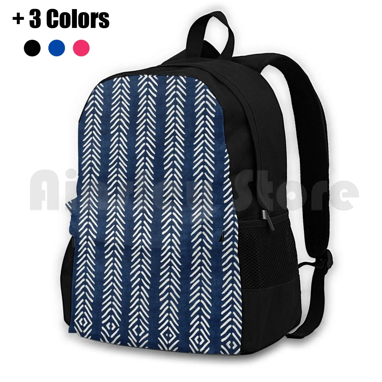 Mud Cloth Small Arrows In Indigo Outdoor Hiking Backpack Waterproof Camping Travel Mud Cloth Mudcloth Bohemian Tribal Ethnic
Mud Cloth Small Arrows In Indigo Outdoor Hiking Backpack Waterproof Camping Travel Mud Cloth Mudcloth Bohemian Tribal Ethnic