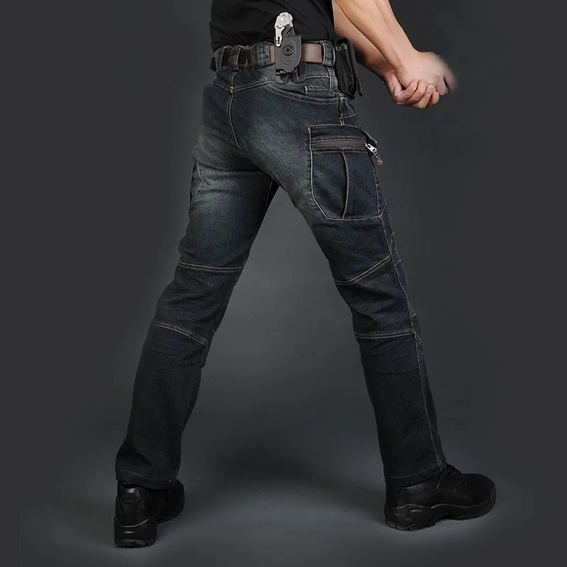 KIOVNO Men Cargo Tactical Jeans Pants Jeans Pants Elastic Waist Outdoor Military Casual Denim Trousers For Male Multi Pockets
KIOVNO Men Cargo Tactical Jeans Pants Jeans Pants Elastic Waist Outdoor Military Casual Denim Trousers For Male Multi Pockets