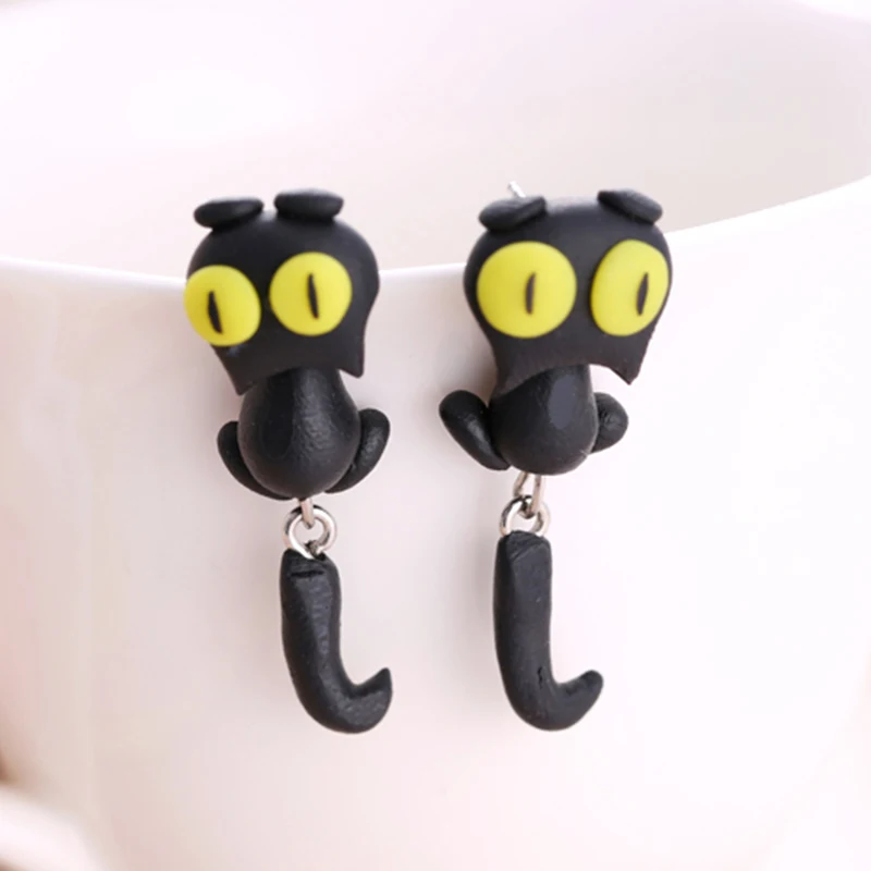 1 Pair Womens New Cute Polymer Clay Cute Cat Animal Stud Earrings Ear Stud jewelry Handmade gift
1 Pair Womens New Cute Polymer Clay Cute Cat Animal Stud Earrings Ear Stud jewelry Handmade gift