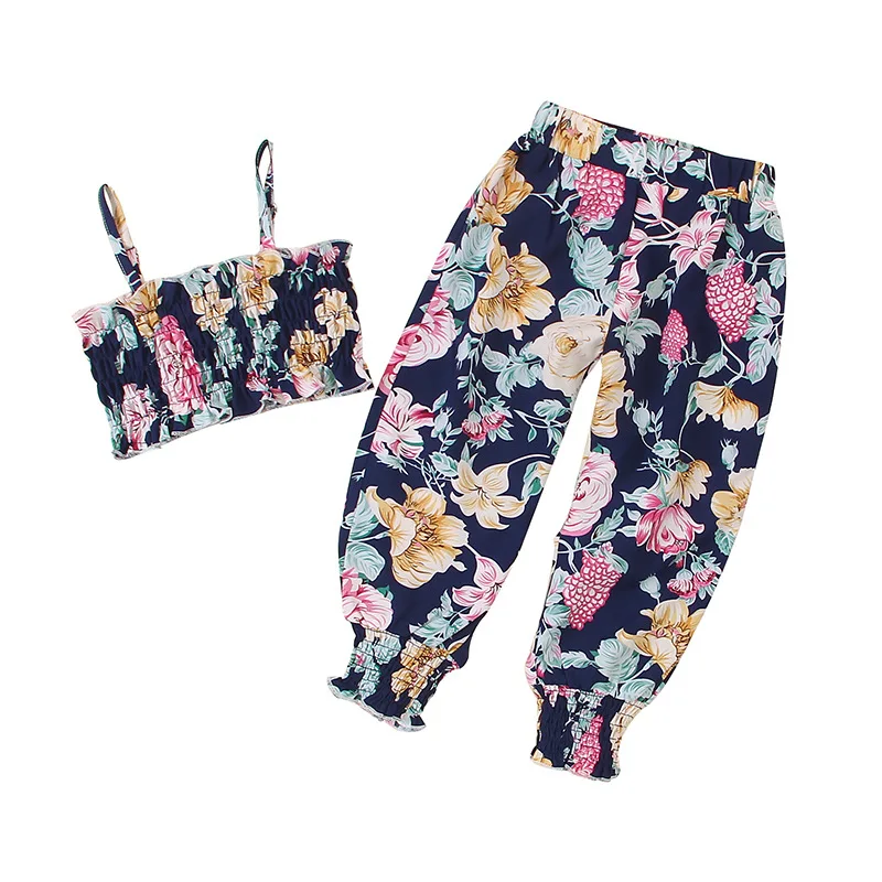 2020 Summer Children Sets Fashion Girls Strap Tops Long Pants Print Floral Fashion Girls Clothes Sets 1-5T
2020 Summer Children Sets Fashion Girls Strap Tops Long Pants Print Floral Fashion Girls Clothes Sets 1-5T