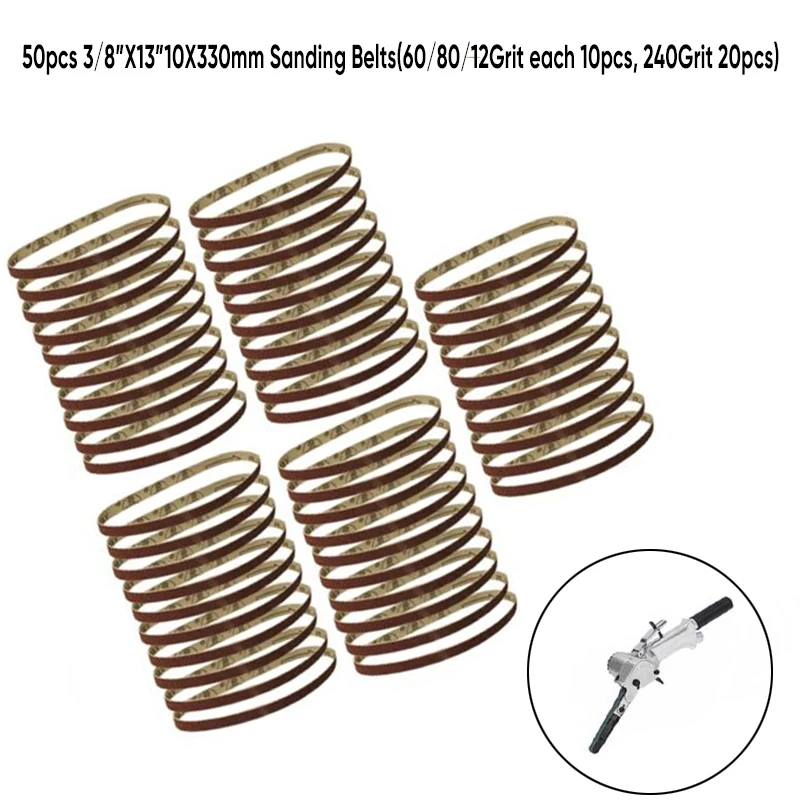 50pcs 3/8\"x13\" Belt Sander Sandpaper Sanding Belts Abrasive Aluminium Oxide Perfect Accessory For Most Sander
50pcs 3/8\"x13\" Belt Sander Sandpaper Sanding Belts Abrasive Aluminium Oxide Perfect Accessory For Most Sander
