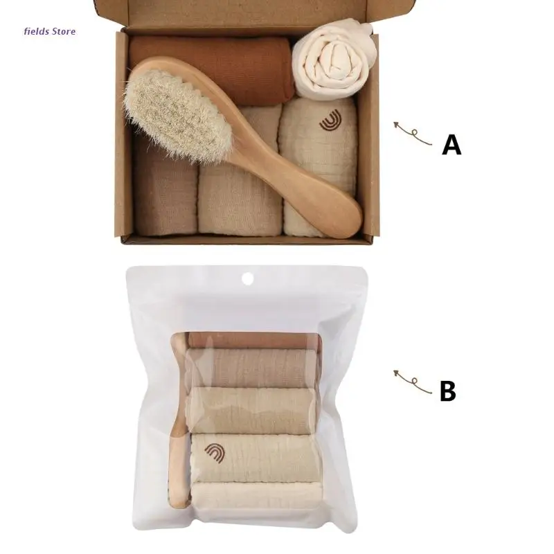 5 Pcs Baby Cotton Square Towel with Newborn Hair Brush Infant Hand Face Washcloth Handkerchief Muslin Cloth Feeding Bib
5 Pcs Baby Cotton Square Towel with Newborn Hair Brush Infant Hand Face Washcloth Handkerchief Muslin Cloth Feeding Bib