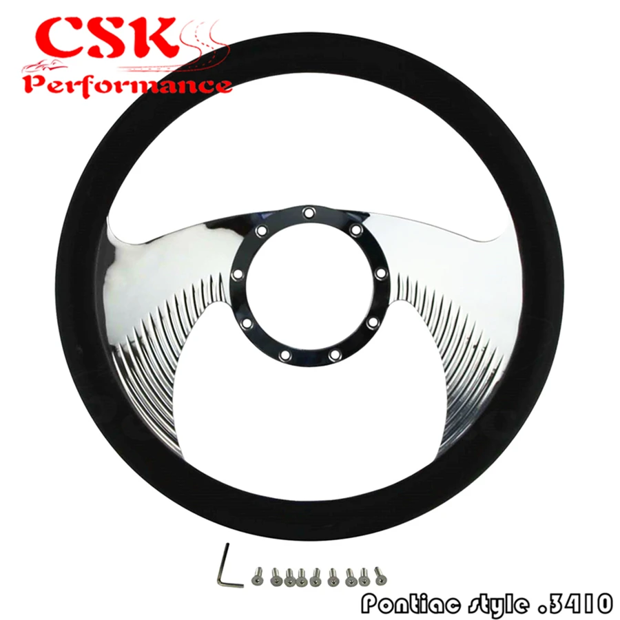 Fit For Pontiac style 9-hole steering wheel 14" 9-Bolt Chrome Aluminum Half Wrap Steering Wheel
Fit For Pontiac style 9-hole steering wheel 14" 9-Bolt Chrome Aluminum Half Wrap Steering Wheel