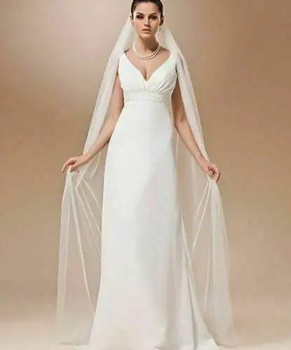 

Однослойная свадебная фата, Белый/цвет слоновой кости, однослойная, для невесты, 2 м