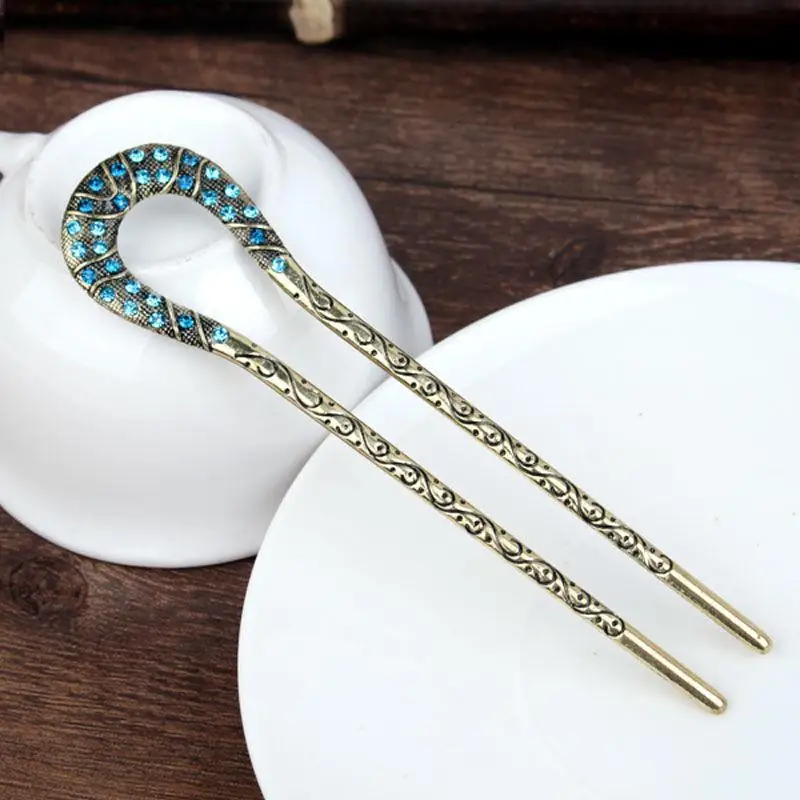 Hair Sticks Hairpin Women Classical U-Shaped Hairpin Uterus Court Ethnic Style Simple Rhinestone Hairpin Hanfu Headdress Jewelry
Hair Sticks Hairpin Women Classical U-Shaped Hairpin Uterus Court Ethnic Style Simple Rhinestone Hairpin Hanfu Headdress Jewelry