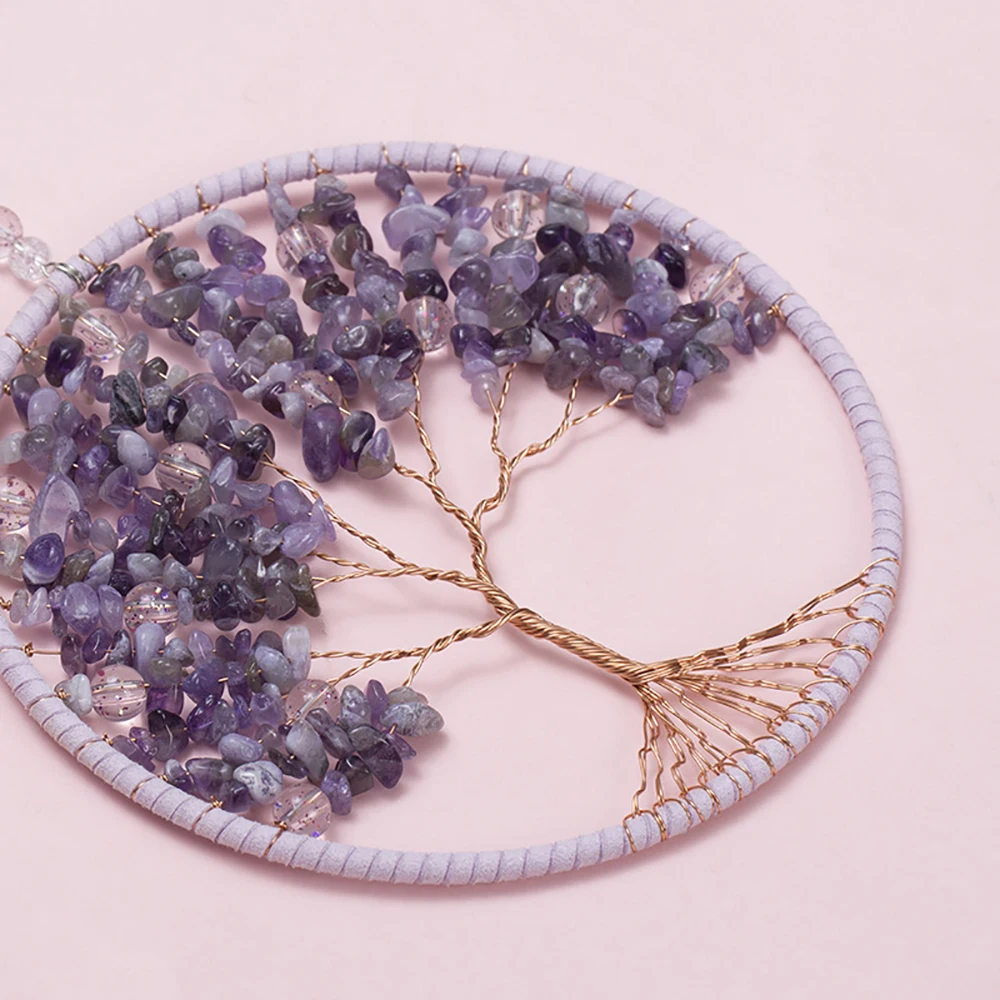 Amethyst Healing Crystal Tree of Life Hanging Ornament Wire Quartz Gemstone Wall Window Hanger Home Office Decoration Dia 16cm
Amethyst Healing Crystal Tree of Life Hanging Ornament Wire Quartz Gemstone Wall Window Hanger Home Office Decoration Dia 16cm