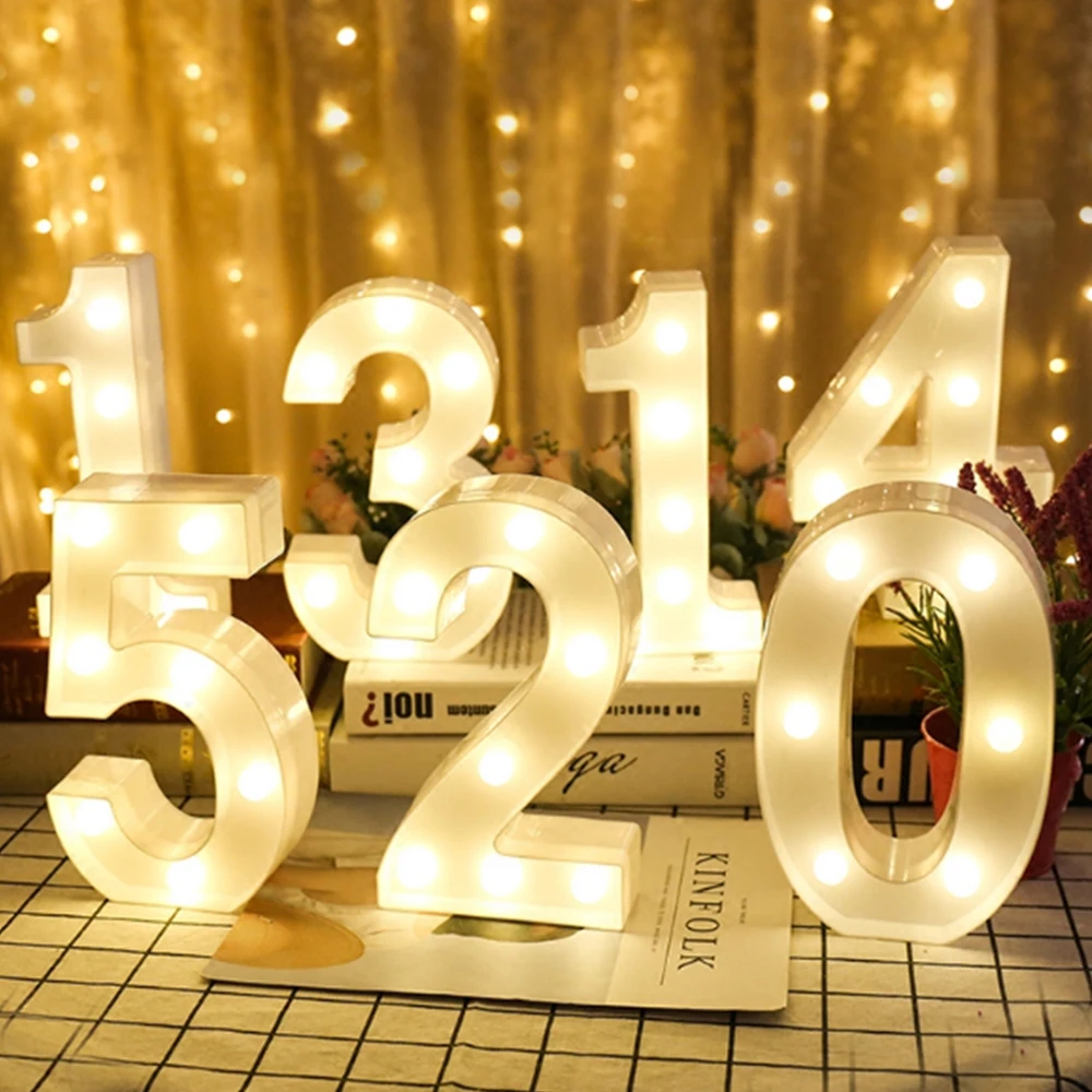 Creative Luminous 0-9 Digital Number Letter Light AA Battery Powered Lamp Night Light for Christmas Wedding Birthday Party Decor
Creative Luminous 0-9 Digital Number Letter Light AA Battery Powered Lamp Night Light for Christmas Wedding Birthday Party Decor