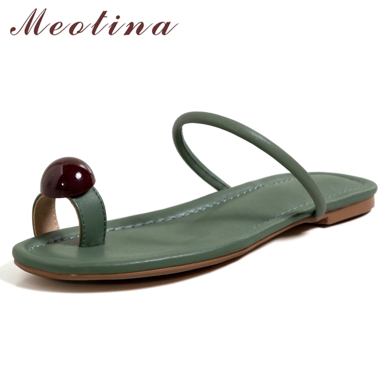 Meotina Women Slippers Shoes Genuine Leather Narrow Band Sandals Flat Thong Sandals Round Toe Cow Leather Lady Footwear Summer
Meotina Women Slippers Shoes Genuine Leather Narrow Band Sandals Flat Thong Sandals Round Toe Cow Leather Lady Footwear Summer