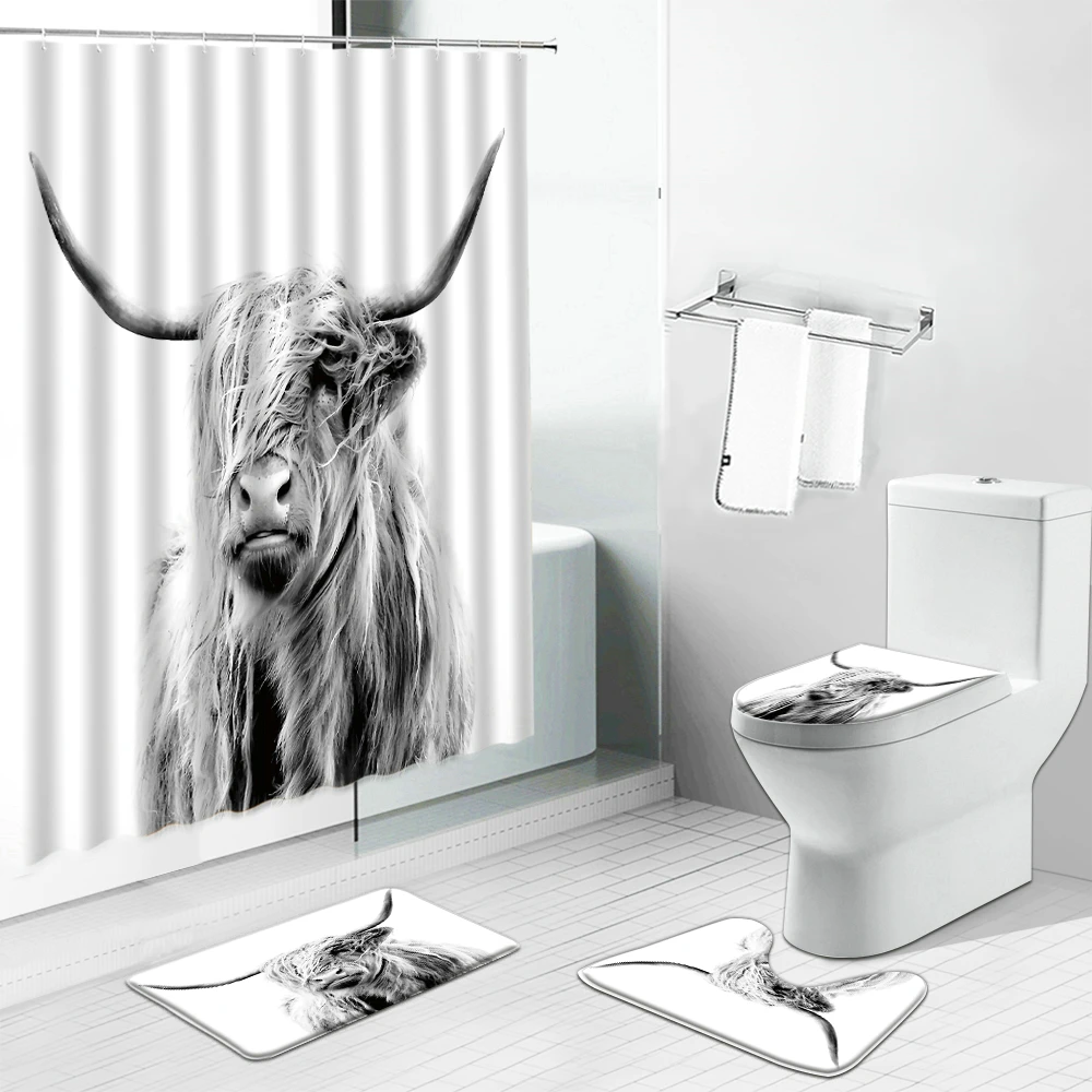 Zebra Africa Animal Shower Curtains Set Wolf Elephant Highland Cows Lion Giraffe Bathroom Non-Slip Bath Mat Toliet Cover Carpet
Zebra Africa Animal Shower Curtains Set Wolf Elephant Highland Cows Lion Giraffe Bathroom Non-Slip Bath Mat Toliet Cover Carpet