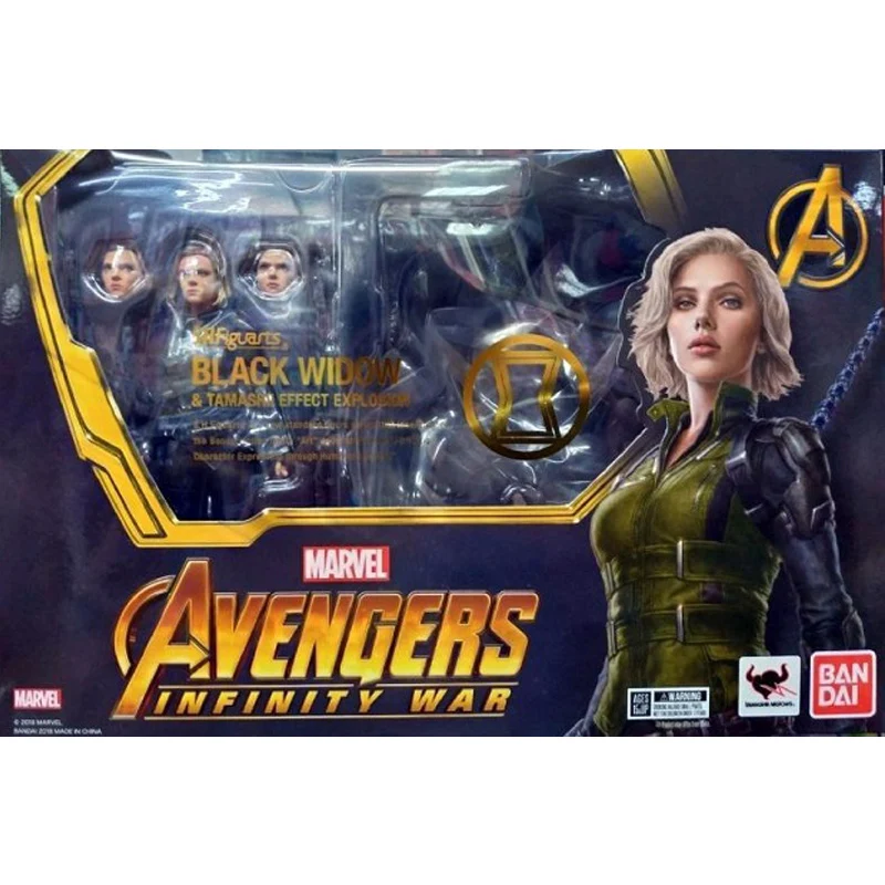 

Bandai Tamashii Nations Marvel Avengers Infinity War Black Widow Natasha Romanoff Scarlett Shf Doll Action Figure Model Kids Toy