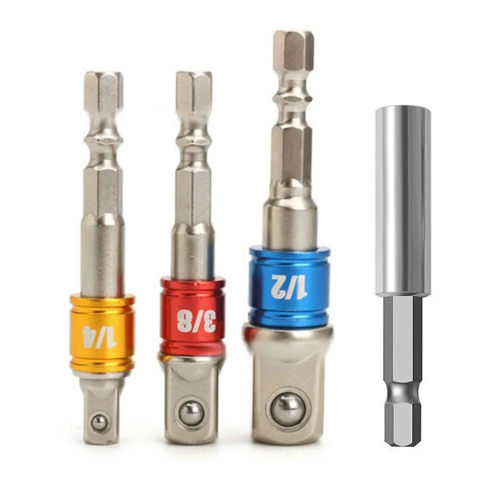 3 Pcs Impact Driver Socket Adapter W/ Magnetic Extension Bit Holder 60mm Set For Electric Drill Accessories
3 Pcs Impact Driver Socket Adapter W/ Magnetic Extension Bit Holder 60mm Set For Electric Drill Accessories