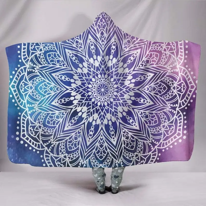 Hooded Blanket, Mandala Print, Blue Purple White, Meditation Zen, Spiritual Festival, Mom Sister Wife, Goth Boho Hippie,
Hooded Blanket, Mandala Print, Blue Purple White, Meditation Zen, Spiritual Festival, Mom Sister Wife, Goth Boho Hippie,
