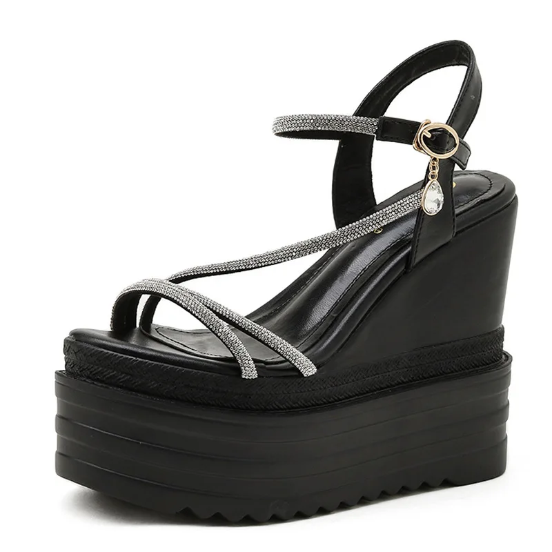 Sandal For Women 2021 Summer New Wedges Sandals Thick Soled Diamond Sequined Cloth Platform Sandals Heels Ankle Strap Lady Shoes
Sandal For Women 2021 Summer New Wedges Sandals Thick Soled Diamond Sequined Cloth Platform Sandals Heels Ankle Strap Lady Shoes