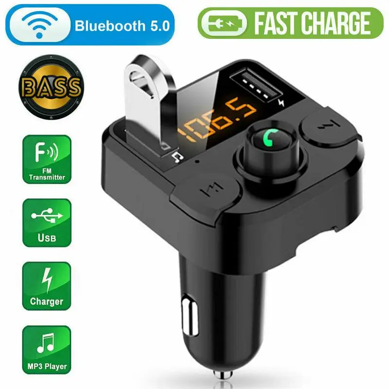 Автомобильное зарядное устройство 5,0 А, Bluetooth, FM-передатчик, MP3, музыкальный плеер с двумя USB А/TF-картой, быстрое зарядное устройство, телефон б...
Автомобильное зарядное устройство 5,0 А, Bluetooth, FM-передатчик, MP3, музыкальный плеер с двумя USB А/TF-картой, быстрое зарядное устройство, телефон б...