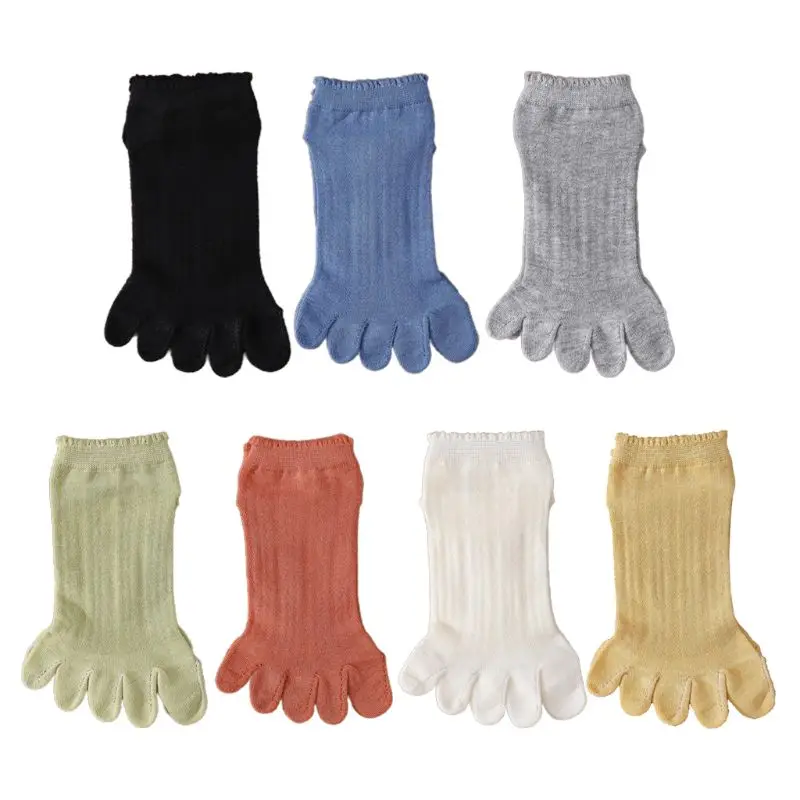 Women Summer Thin Five Fingers Toes Ankle Socks Hollow Out Mesh Breathable Ruffles Solid Color Casual Short Hosiery
Women Summer Thin Five Fingers Toes Ankle Socks Hollow Out Mesh Breathable Ruffles Solid Color Casual Short Hosiery