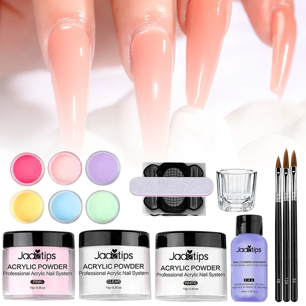 Nail Acrylic Powder Gel Polish Set Crystal kit Acrylic Liquid with Nail Brush File Nails Art Decoration Extension Manicure Tools
Nail Acrylic Powder Gel Polish Set Crystal kit Acrylic Liquid with Nail Brush File Nails Art Decoration Extension Manicure Tools