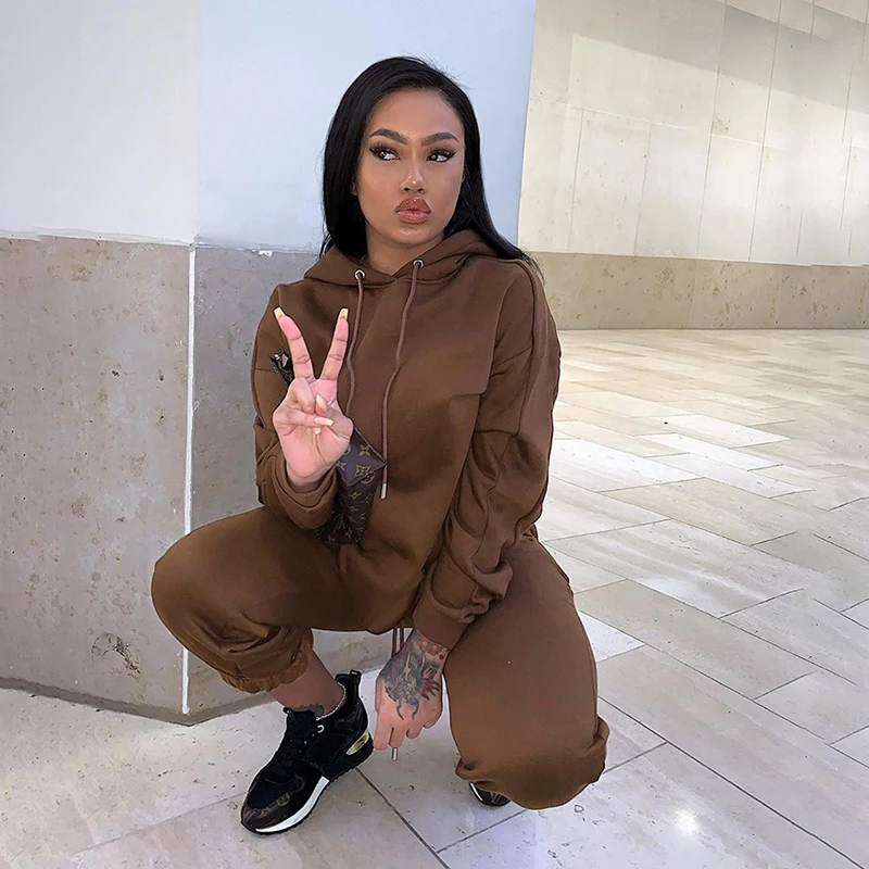 DIRTYLILY Cotton Casual Activity 2Piece Set Women Autumn Long Sleeve Hooded Crop Top+Loose Pants Matching Set Sporty Streetwear
DIRTYLILY Cotton Casual Activity 2Piece Set Women Autumn Long Sleeve Hooded Crop Top+Loose Pants Matching Set Sporty Streetwear