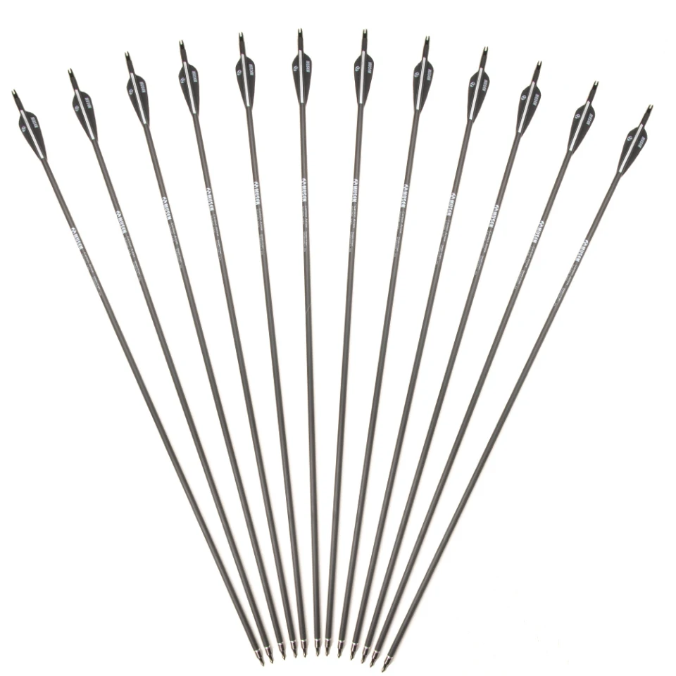 30 Inches Pure Carbon Arrow Spine 350 Diameter 7.6mm for Recurve/Compound Bow Archery Shooting Hunting
30 Inches Pure Carbon Arrow Spine 350 Diameter 7.6mm for Recurve/Compound Bow Archery Shooting Hunting