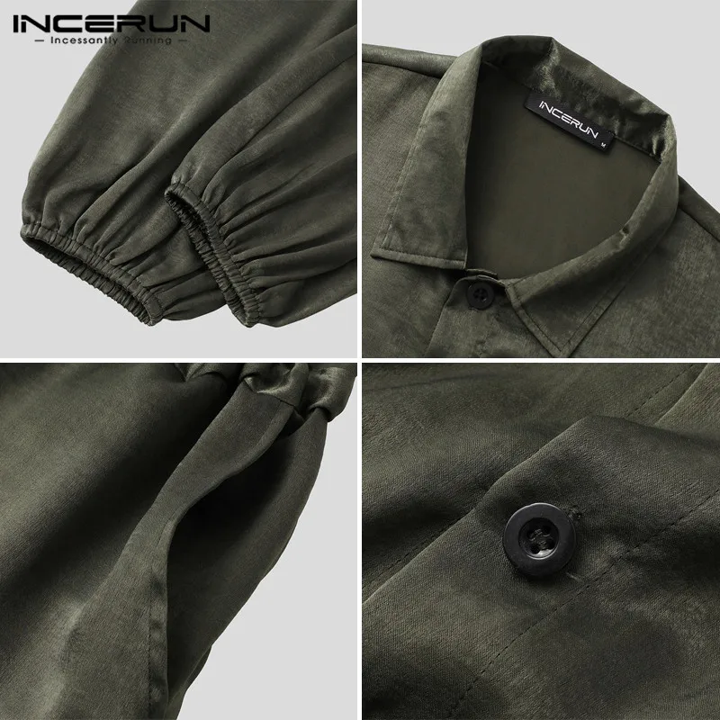 INCERUN Men Jumpsuit Solid Chic Shortsleeve Casual Rompers Loose Streetwear Fashion Shiny Party Men Overalls Pockets Pants S-5XL
INCERUN Men Jumpsuit Solid Chic Shortsleeve Casual Rompers Loose Streetwear Fashion Shiny Party Men Overalls Pockets Pants S-5XL