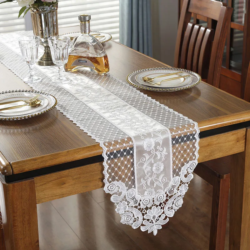 Elegant Korean lace embroidery lace table flag home decoration for coffee table TV cabinet dining table wedding decoration table
Elegant Korean lace embroidery lace table flag home decoration for coffee table TV cabinet dining table wedding decoration table