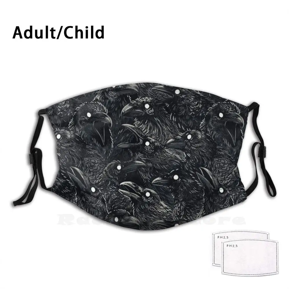 Raven Pattern 2 Print Washable Filter Anti Dust Mouth Mask Raven Crow Bird Animal Pattern Nature Halloween Scary Spooky Goth
Raven Pattern 2 Print Washable Filter Anti Dust Mouth Mask Raven Crow Bird Animal Pattern Nature Halloween Scary Spooky Goth
