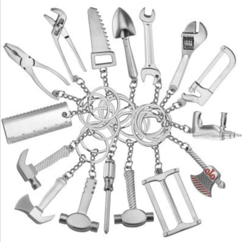 Tools Spanner Hammer Saw Axe Wrench Pliers Ruler Pendants Keychains Metal Key Chains Alloy Simulation Tools Spanner Jewelry
Tools Spanner Hammer Saw Axe Wrench Pliers Ruler Pendants Keychains Metal Key Chains Alloy Simulation Tools Spanner Jewelry