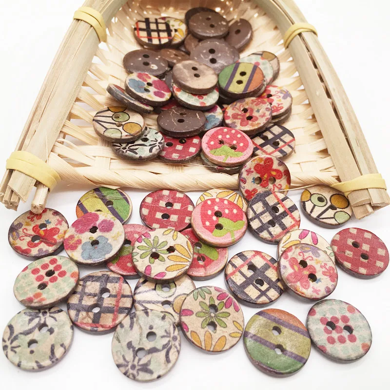 100pcs 15mm Wood Buttons, Vintage Wood Buttons with 2 Holes for DIY Sewing Craft Decorative
100pcs 15mm Wood Buttons, Vintage Wood Buttons with 2 Holes for DIY Sewing Craft Decorative