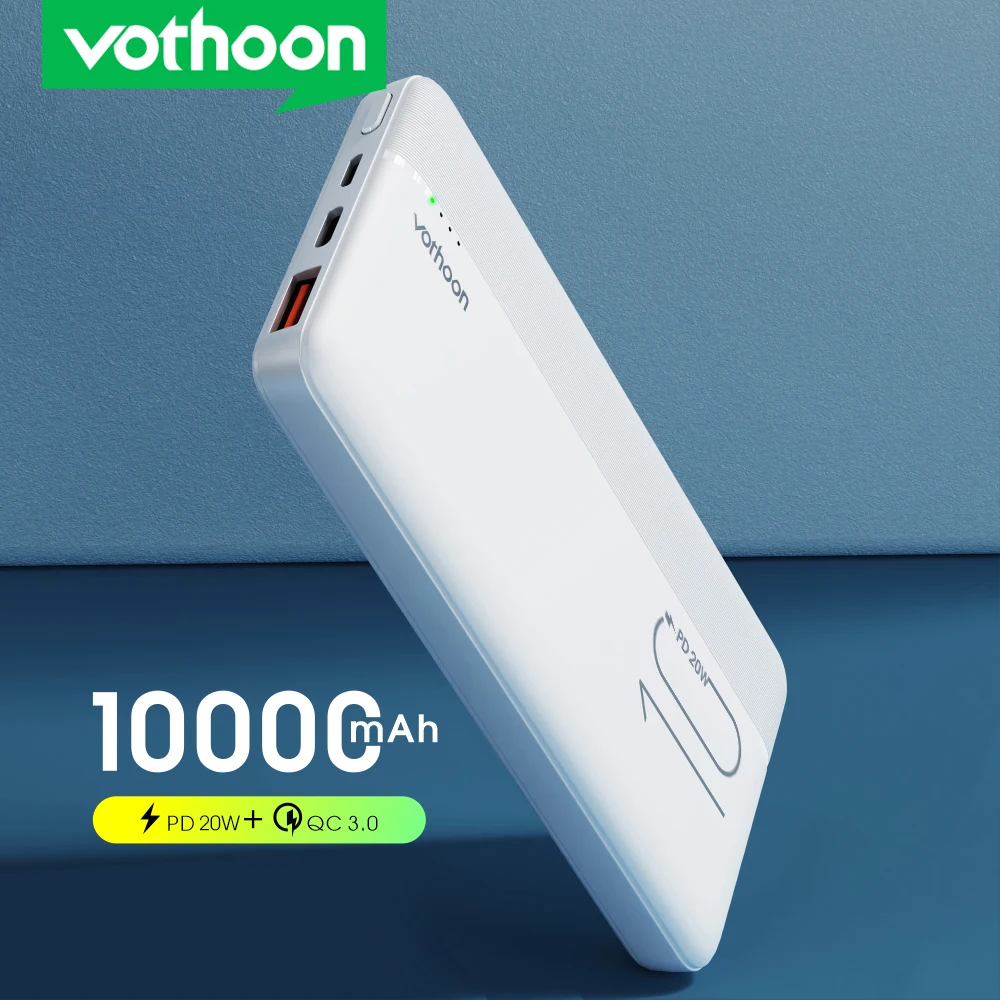 VOTHOON 20 Вт LED Power Bank 10000 мАч портативный аккумулятор для зарядки Type-C для быстрой зарядки с usb-портом, зарядное устройство, внешняя батарея заряд...
VOTHOON 20 Вт LED Power Bank 10000 мАч портативный аккумулятор для зарядки Type-C для быстрой зарядки с usb-портом, зарядное устройство, внешняя батарея заряд...