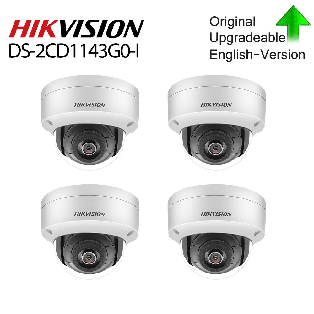 Hikvision Original DS-2CD1143G0-I POE Camera 4 шт./лот видео 4MP IR Network Dome Camera 30M IR IP67 IK10 H.265 +
Hikvision Original DS-2CD1143G0-I POE Camera 4 шт./лот видео 4MP IR Network Dome Camera 30M IR IP67 IK10 H.265 +