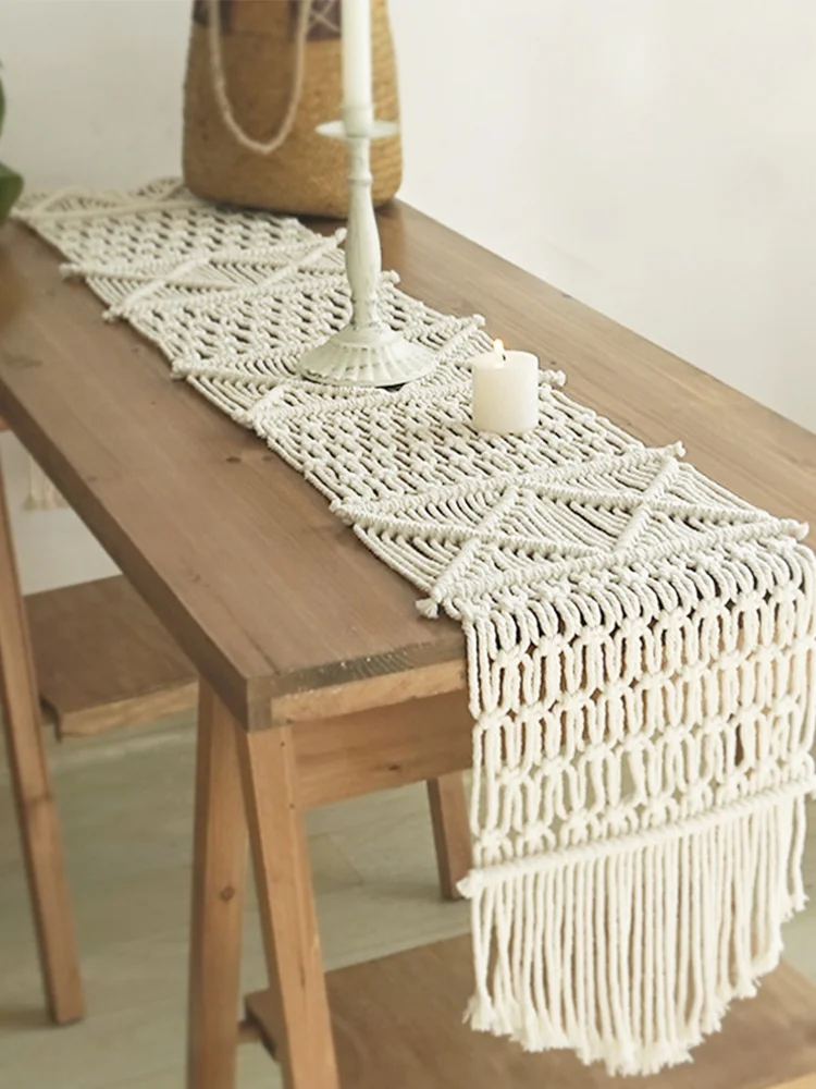 Bohemian Table Runner With Tassels Macrame Tablecloth Wedding Decoration Hand-Woven Table Cover Tapestry Party Home Decor
Bohemian Table Runner With Tassels Macrame Tablecloth Wedding Decoration Hand-Woven Table Cover Tapestry Party Home Decor