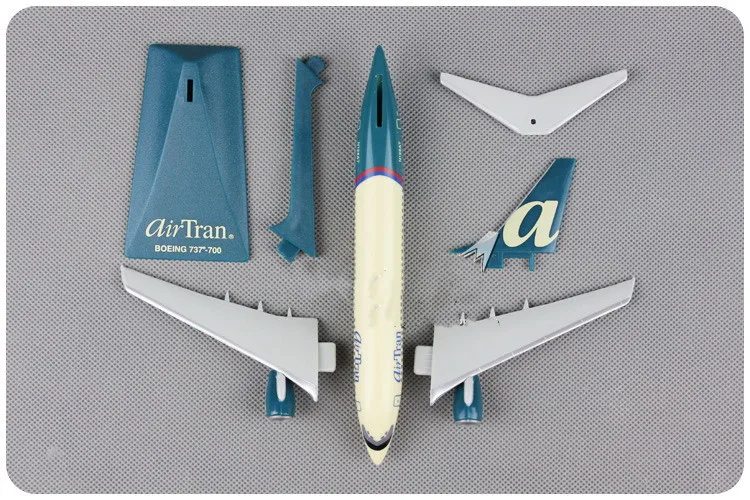 

17CM 1:200 Plastic Air American AirTran Airways Boeing 737 B737 Airlines Aircraft DIY Assembled Assembly airplane model Plane