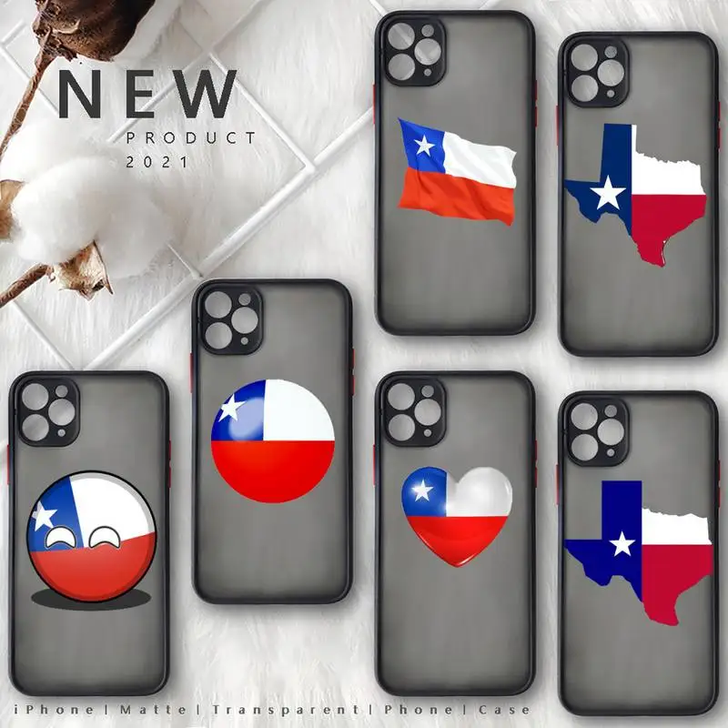 Chilean flag Phone Case matte transparent For iphone 7 8 11 12 plus mini x xs xr pro max cover
Chilean flag Phone Case matte transparent For iphone 7 8 11 12 plus mini x xs xr pro max cover