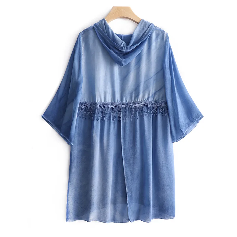 Spring Summer High-End Women's New Hooded Beach Style Dress Silk Split Loose Flare Sleeve Lady Dress L-XXL
Spring Summer High-End Women's New Hooded Beach Style Dress Silk Split Loose Flare Sleeve Lady Dress L-XXL