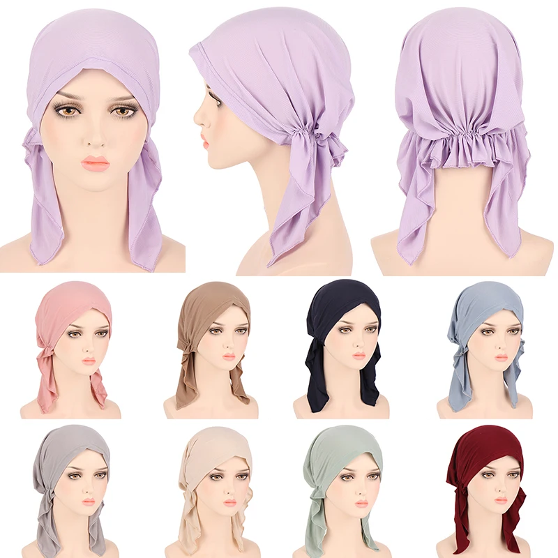 Breathable Pinstriped Turban Hat Two-tail Women Muslim Turban Hat Chemotherapy Hat Fashionable Western Solid Simple Turban Hat
Breathable Pinstriped Turban Hat Two-tail Women Muslim Turban Hat Chemotherapy Hat Fashionable Western Solid Simple Turban Hat