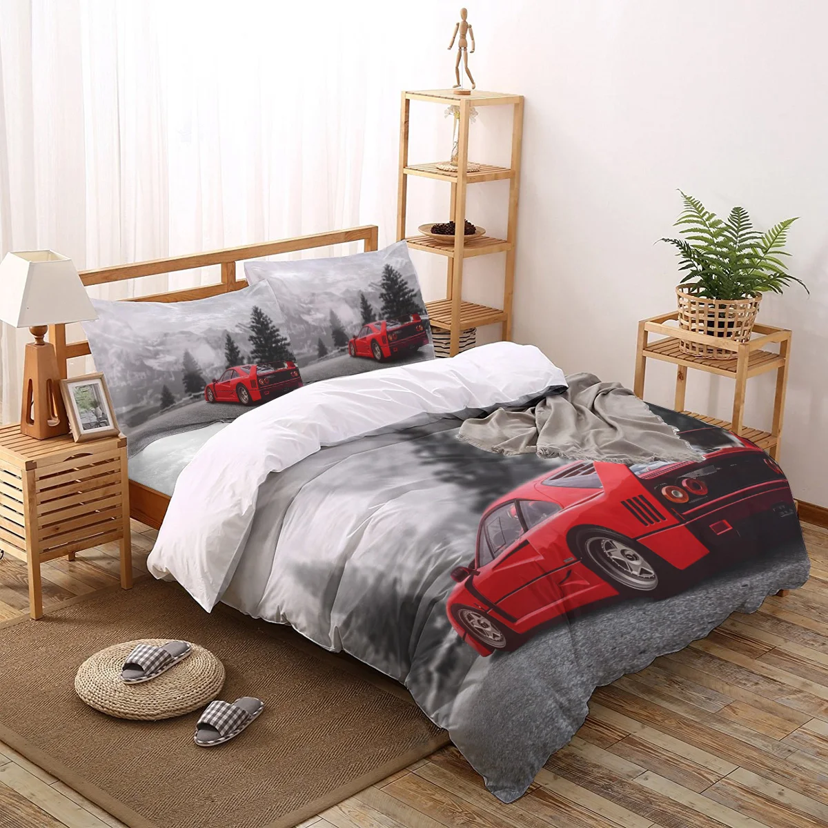 Red Sports Car View Bedding Set Duvet Cover Set Fashion Design Bed Printing Pillowcase Bed Linen Queen Size Home Textile
Red Sports Car View Bedding Set Duvet Cover Set Fashion Design Bed Printing Pillowcase Bed Linen Queen Size Home Textile