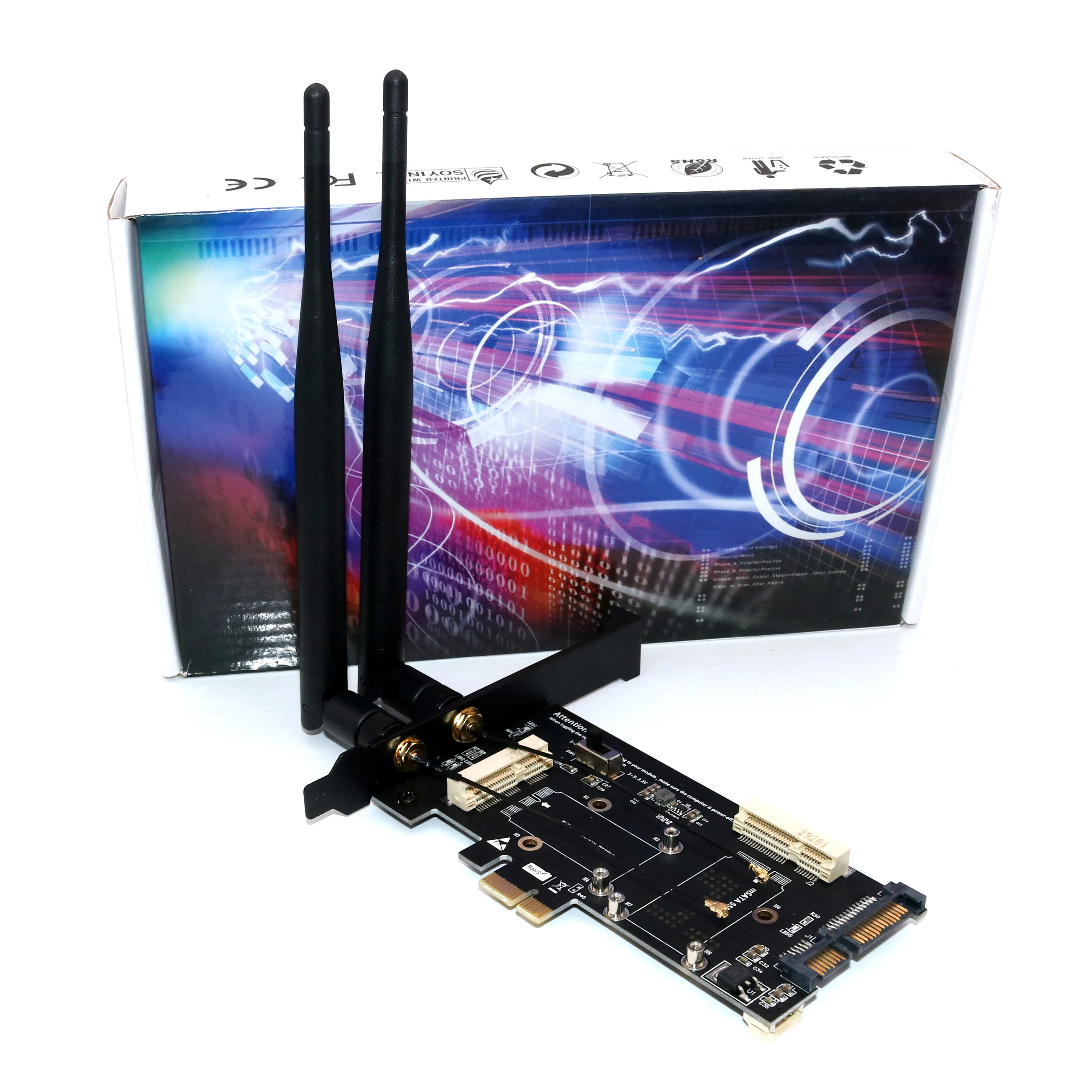 Mini PCI-E/ mSATA SSD для PCI-E и SATA 2 5 адаптер со слотом SIM-карты Wi-Fi/ 3G/4G/LTE/ Msata | Компьютеры