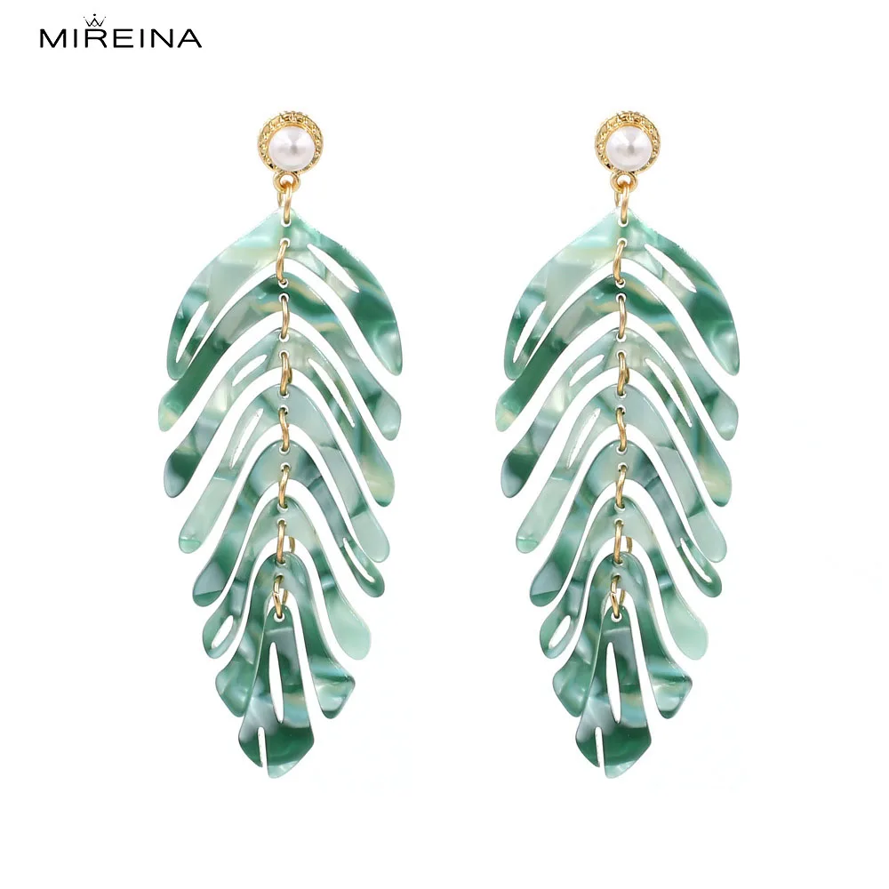MIREINA Acrylic Leave Green White Earrings Woman's Jewelry For Best Friends Trendy Gifts Summer Style
MIREINA Acrylic Leave Green White Earrings Woman's Jewelry For Best Friends Trendy Gifts Summer Style