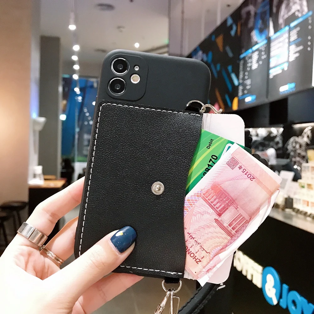 Luxury Neck Strap Phone Case For iPhone 11 pro Max XR X XS 7 8 Plus Flower Wallet Lanyard Cord Rope Soft Black Silicone Cover
Luxury Neck Strap Phone Case For iPhone 11 pro Max XR X XS 7 8 Plus Flower Wallet Lanyard Cord Rope Soft Black Silicone Cover