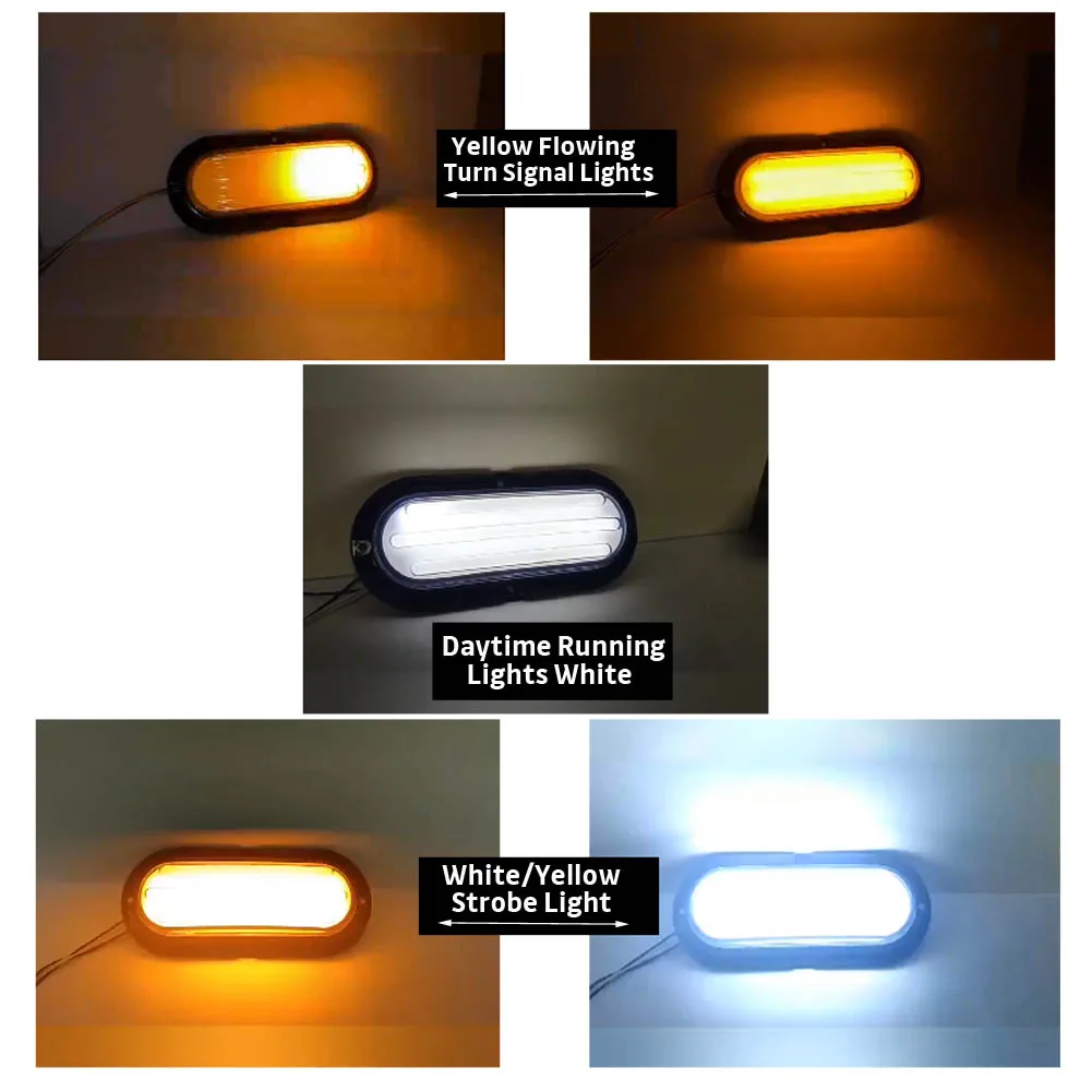 2pcs 74LED Trailer Truck Stop/Turn/Tail Brake Lights 6"Oval Sealed Mount White/Amber Brake Lights Strobe Lights Car Accessories
2pcs 74LED Trailer Truck Stop/Turn/Tail Brake Lights 6"Oval Sealed Mount White/Amber Brake Lights Strobe Lights Car Accessories